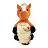 Rollee Pollee Farm Horses Hugger Pillow and Silk Touch Throw Blanket Set