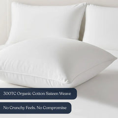 Delara Throw Pillow Inserts Organic Cotton, Down Alternative Fill, Set of 2