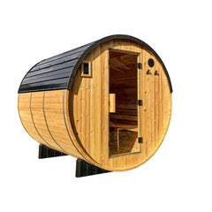 Backyard Discovery Paxton 4-6 Person Outdoor Barrel Sauna, 9kW Heater