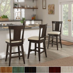 Eleanor Panel Back Wood Swivel Chair by iNSPIRE Q Classic
