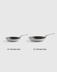 5-Ply Stainless Steel Nonstick Cookware: 2-Piece Frying Pan Set: 10" & 12"