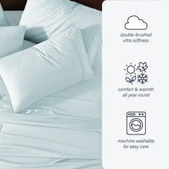 Swift Home Premium Ultra Soft Microfiber 6-Piece Sheet Set with Extra Pillowcases