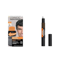 L’Oreal Paris Men Expert One Twist Mess Free Permanent Hair Color, Mens Hair Dye to Cover Grays, Easy Mix Ammonia Free Application, Light Medium Brown 05, 1 Application Kit