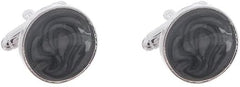 Retro French Quicksand Shirt Cufflinks Round Alloy Cufflinks for for Wedding Party Anniversary