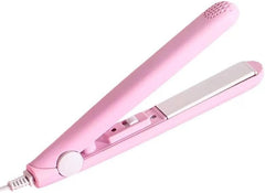 2024 New Purple Werdeny Mini Ceramic Hair Curler & Straightener, 2-in-1 Curling Iron with 1/2 Inch Barrel for Short and Fine Hair