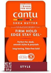 Cantu Extra Hold Edge Stay Gel with Shea Butter, 2.25 oz