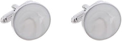 Retro French Quicksand Shirt Cufflinks Round Alloy Cufflinks for for Wedding Party Anniversary