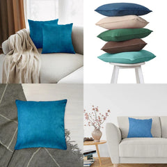 A1HC Pack of 2 Velvet Throw Pillow Covers, Hidden Zipper Closure