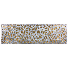 Polished Steel Wall Sculpture Abstract Wall Art with Gold/Silver Leaf