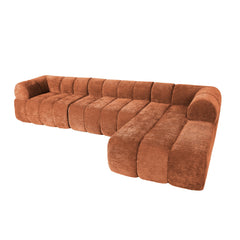 Christopher Knight Home - 122" Modern L-Shaped Sectional Sofa with Chaise Lounge, No assembly