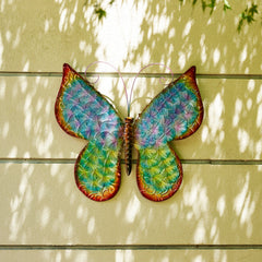 Glitzhome 20"L Metal Butterfly Wall Décor