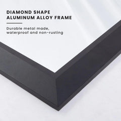 Tempered Glass and Aluminum Alloy Framed French Cleat Mounted Wall Mirror