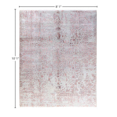 Ikat One-of-a-Kind Hand-Knotted Area Rug - Gray, 8' 1" x 10' 1" - 8' 1" x 10' 1"
