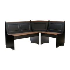 Linon Middlecreek Wood Farmhouse Breakfast Nook Dining Set