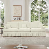 GDFStudio - Elegant Mid Century 3-Seater 107" Chenille Sofa with Flared Arms