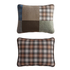 Eddie Bauer Classic Patchwork With Plaid Reverse Cotton Bedding (Brown, 3 Piece Set)