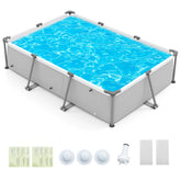 Costway 978 Gal Outdoor Family Swimming Pool with Metal Frame - See Details