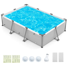 Costway 978 Gal Outdoor Family Swimming Pool with Metal Frame - See Details