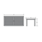 HIGHWOOD Rectangular Dining Height Outdoor Table 42"x84"
