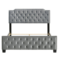 Furniture of America Galavant Modern Tufted Fabric Panel Bed