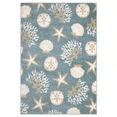 Quinn Nautical Escape Blue/ Beige Area Rug