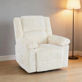Corduroy Recliner Chair, Manual Recliner Sofa with Handle