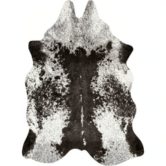Alexander Home Charcoal Faux Cowhide Area Rug