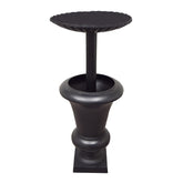 Ornate Round Cast Aluminum Metal 40-in Bird Bath and Planter Vase Combo