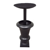Ornate Round Cast Aluminum Metal 40-in Bird Bath and Planter Vase Combo