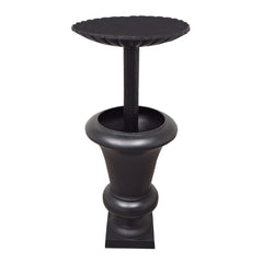 Ornate Round Cast Aluminum Metal 40-in Bird Bath and Planter Vase Combo