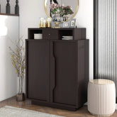 Icel Contemporary Espresso 5-shelf Shoe Cabinet by Furniture of America