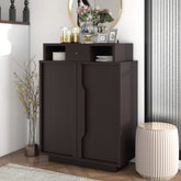 Icel Contemporary Espresso 5-shelf Shoe Cabinet by Furniture of America