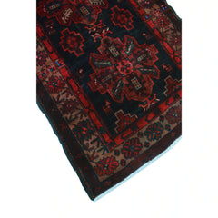 Semi Antique Alexina Rust/Navy Runner - 3'5" x 8'2"