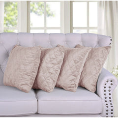 Quilted MicroMink 4-pc. Decorative Pillow Cover Set, NO INSERT