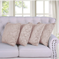 Quilted MicroMink 4-pc. Decorative Pillow Cover Set, NO INSERT