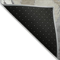 Machine Washable Indoor/ Outdoor Abstract Contemporary Chantille Rug