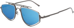 Fashion Trending Metal Frame Polygon Sunglasses For Men Women Steampunk Outdoors Driving Sun Glasses UV400