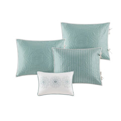 Madison Park Peyton Blue Printed 6 Piece Day Bed Cover Set