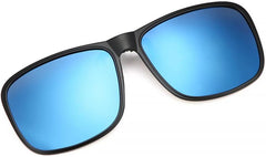 Clip Polarized Sunglasses Square Men Clip On Glasses Flip-up Frames Sunglasses Covers Vision