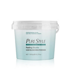 PURESTYLE Professional Ammonia-Free Hair Bleach Powder Packets 50g, Over 9 Levels Blue Fade Technology, Dust-Free & Fragrance Formula Fading Powder, Gentle Quick Bleach Lightener for Dark Hair