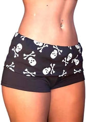 Lounge Fold Over Shorts Zebra Striped Cheetah Low Rise Patchwork Stretchy Y2K Skinny Sexy Casual Women Shorts