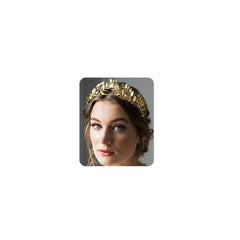 Chargances Bridal Gold Leaf Crown Headband Bridal Tiara Gold Leaf headpiece for Wedding Prom Festival Bridesmaid Hair Accessoriecs(Gold)
