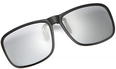 Clip Polarized Sunglasses Square Men Clip On Glasses Flip-up Frames Sunglasses Covers Vision