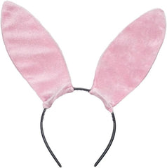 Velvet Bunny Ear Headband Bendable Rabbit Ears Cosplay Headwear Halloween Party Hair Hoop for Adult