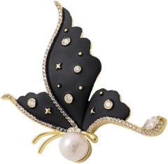 Elegant Butterfly Brooches Accessories Unique Butterfly Designs Brooch with Rhinestones and Pearls for Women's Apparel