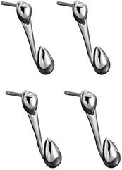 Detachable Dual Stud Earrings For Men, Fun Hook Prong Earrings Punk Climber Claw Earring Set Statement Trending Hypoallergenic Jewelry