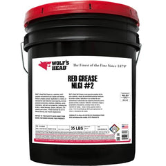 Wolf's Head Red Grease NLGI #2 (836-88300-18) 120 Pound Drum | Made in USA