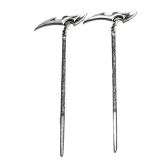 2PCS Retro Viking Hair Sticks – Black Gothic Metal Sword Hair Pins for Women, Perfect for Renaissance Festivals, Halloween, Thick Hair & Updos (RLAL)