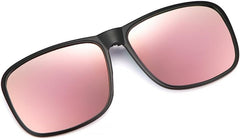 Clip Polarized Sunglasses Square Men Clip On Glasses Flip-up Frames Sunglasses Covers Vision