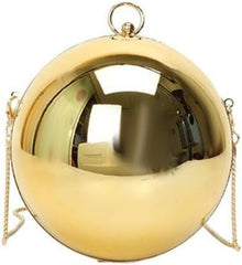 Women's Acrylic Ball Crossbody Bag, Transparent Round Clutch Purse with Adjustable Chain Strap for Party, Evening, Cocktail